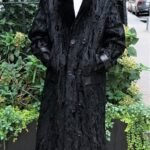 Men's Classic Black Persian Coat Mink Collar 76543