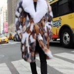 Men's Fox Coat Multi Color White Fox Collar 77853