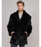 mens-genuine-rabbit-fur-car-coat-black-small-p-1815 Horizon Black Men's Genuine Rabbit Fur Coat - Image 1