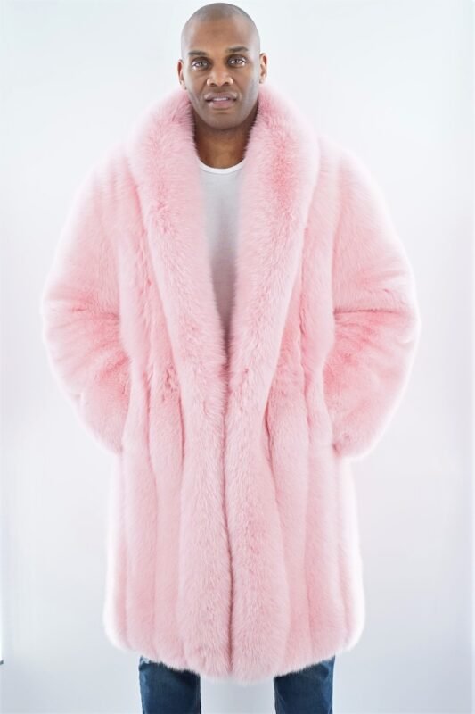 Men's Pink Fox Coat 4321