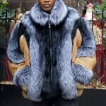 Men's Red and Silver Fox Jacket J98899