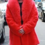 Men's Red Rex Rabbit Stroller Red Fox Collar 37736