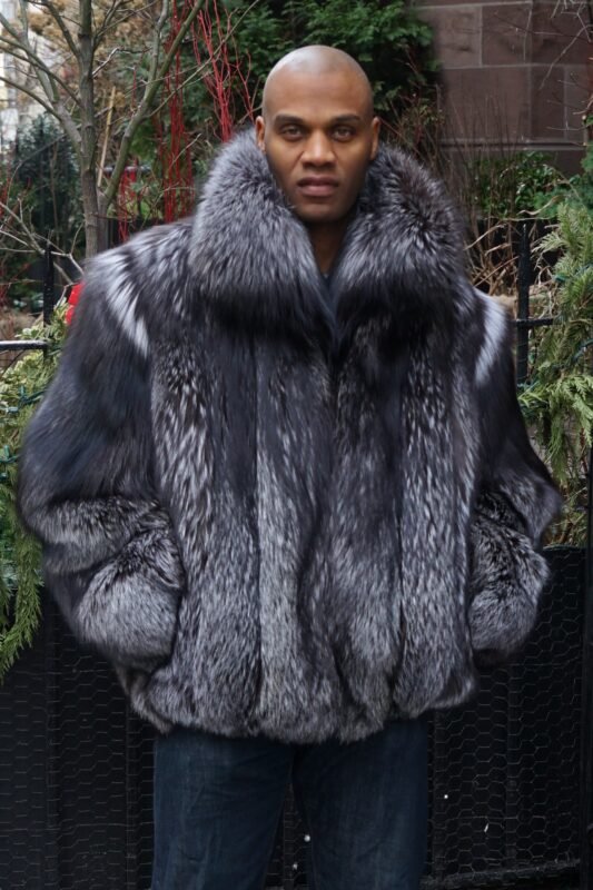 Men's Silver Fox Bomber Jacket 92277