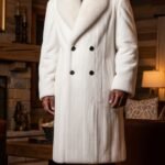 Men's White Long Mink Coat 6433