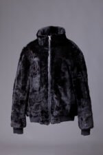 Sculpted Mink Fur Bomber Jacket - Image 4