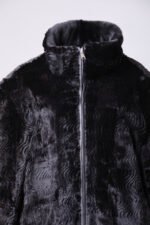 Sculpted Mink Fur Bomber Jacket - Image 3