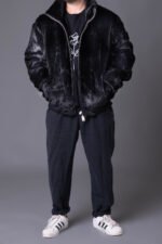 Sculpted Mink Fur Bomber Jacket - Image 2