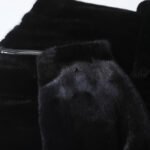 Men's Classic Cut Black Mink Fur Coat - Image 4