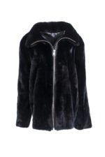 Men's Classic Cut Black Mink Fur Coat