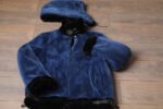 Blue Hooded Mink Fur Coat - Image 5