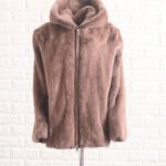 Men's Brown Mink Fur Hooded Coat