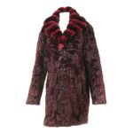 Burgundy Red Astrakhan & Chinchilla Fur - Image 3
