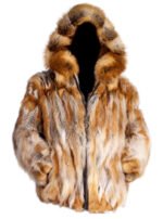 Red Fox Fur Jacket Hooded - Image 2