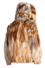 Red Fox Fur Jacket Hooded - Image 3