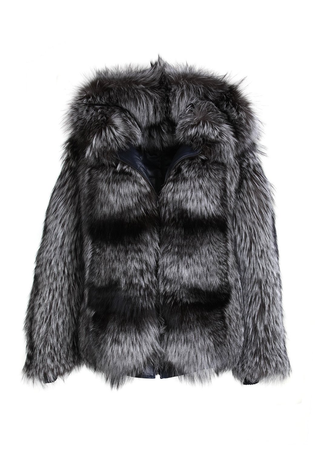Men's Hooded Reversible Fox Fur Coat Equalizer - Image 5