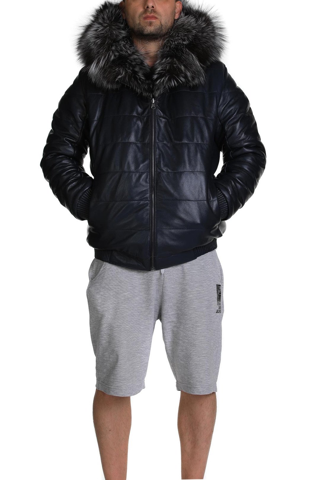 Men's Hooded Reversible Fox Fur Coat Equalizer - Image 2