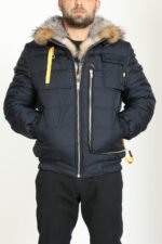 Reversible Hooded Fox Fur Bomber Jacket Reversible - Image 3