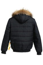 Reversible Hooded Fox Fur Bomber Jacket Reversible - Image 5
