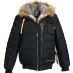 Reversible Hooded Fox Fur Bomber Jacket Reversible