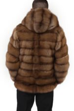 Hooded Sable Fur Coat - Image 2