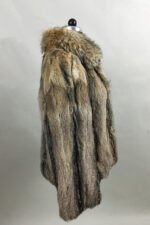 Men's Lynx Fur Coat With Fin Raccoon Collar Halfskins - Image 4