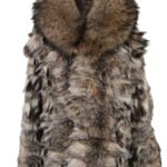 Lynx Fur Jacket Fin Raccoon Collar