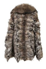 Lynx Fur Jacket Fin Raccoon Collar - Image 2