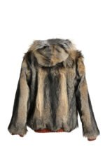 Reversible Leather Fox Bomber Jacket - Image 5