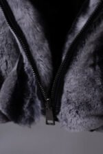 Rex Rabbit Fur Bomber Jacket - Image 4