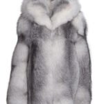 Mens Shadow Fox Fur Hooded Coat