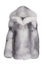 Mens Shadow Fox Fur Hooded Coat - Image 4