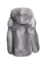 Mens Shadow Fox Fur Hooded Coat - Image 2