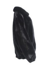 Men's SAGA Black Mink Fur Bomber Coat - Image 3