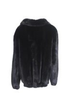 Men's Classic Cut Black Mink Fur Coat - Image 6