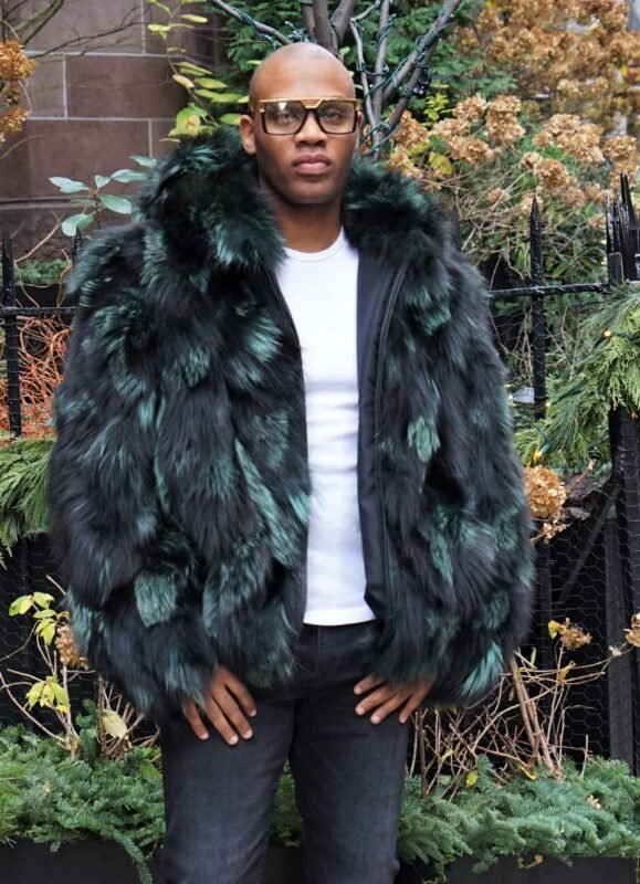 Money Green Fox Bomber Black Fox Inserts Hood 7664