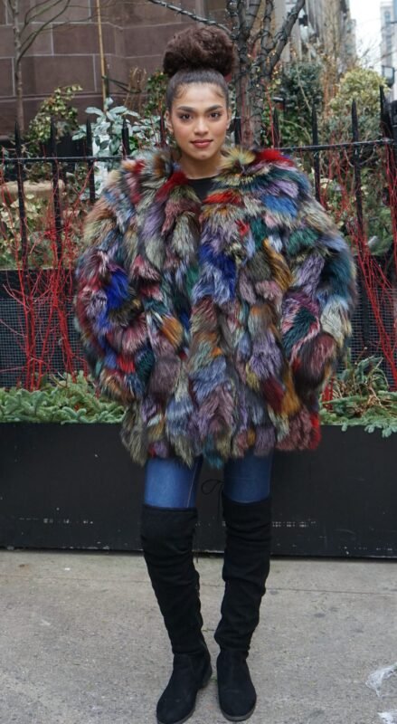 Multi Colored Fox Jacket 6555