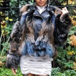 Multi Colored Fox Leather Motorcycle Jacket 84344