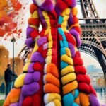 Multi Colored Full Length Fox Coat 74645