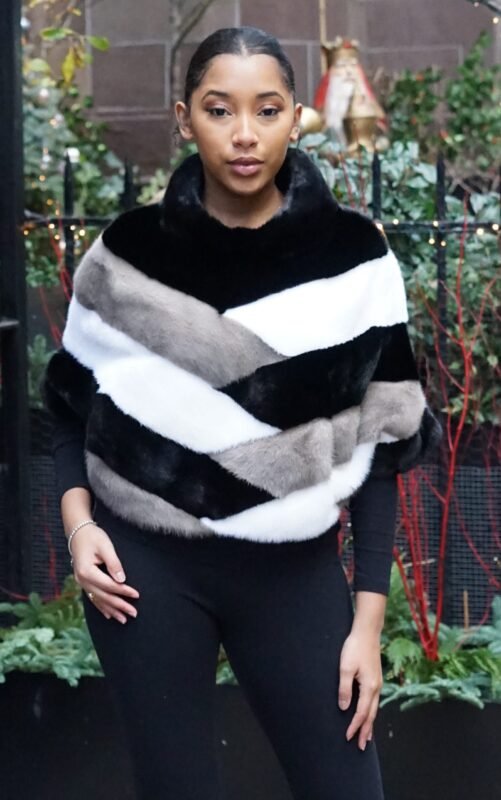 Multi Colored Mink Pullover Jacket 6556