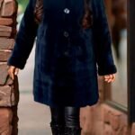 Navy Blue Sheared Mink Jacket 8543