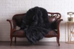 Navy Fox Fur Fur Blanket Throw Cover - Image 5