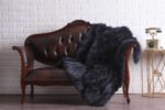 Navy Fox Fur Fur Blanket Throw Cover - Image 2