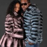 Pink Blue Men’s Ladies Chinchilla Fur Jackets 1247