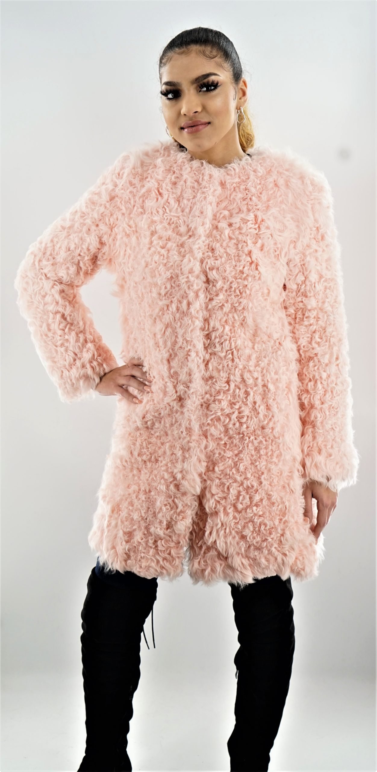 Pink Curly Lamb Stroller Size 6 4563 Pink Curly Lamb Stroller Size 6 4563