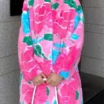 Pink Floral Mink Stroller 3883