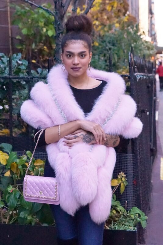 Pink Fox Boa Rhinestone Inserts 8832