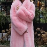 Pink Fox Coat Shawl Collar 23029