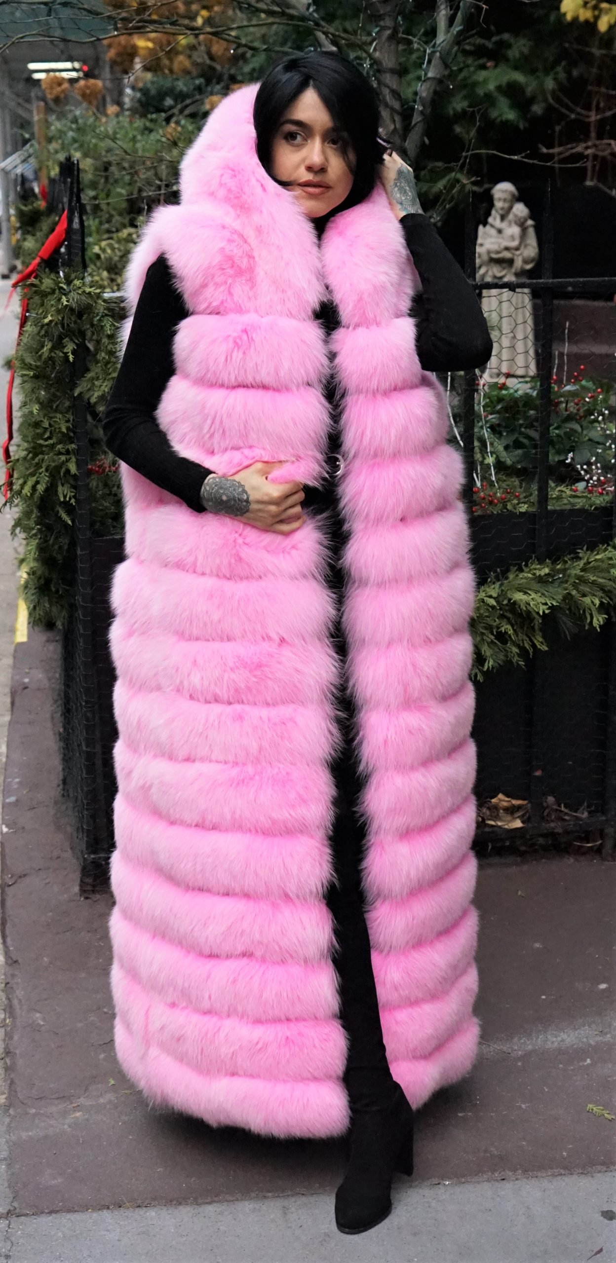 Pink Fox Vest Hooded Lifestyle 666 Pink Fox Vest Hooded Lifestyle 666