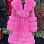 Pink Mink Stroller Pink Fox Trim 4994