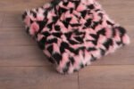 Pink And Black Fox Fur Fur Blanket Throw Cover - Image 3